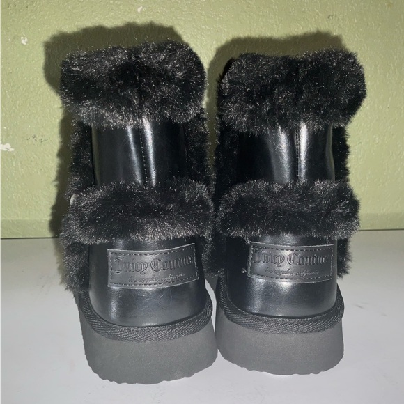 Juicy Couture, black furry boots size 7 - Picture 4 of 6
